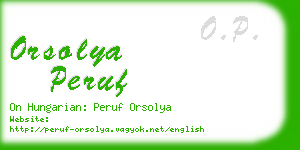 orsolya peruf business card